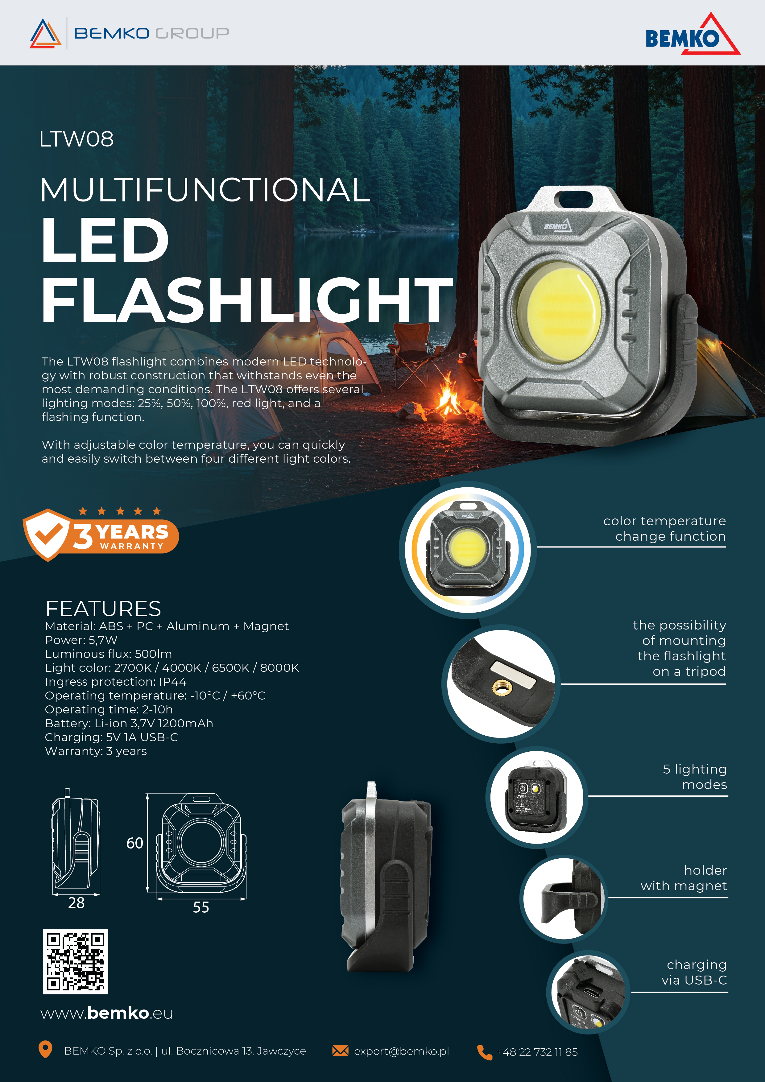 LTW08 – MULTIFUNCTIONAL LED FLASHLIGHT